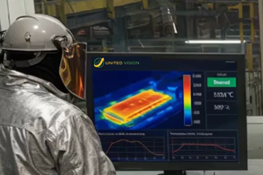 Hot metal process monitored through a United Vision thermal interface