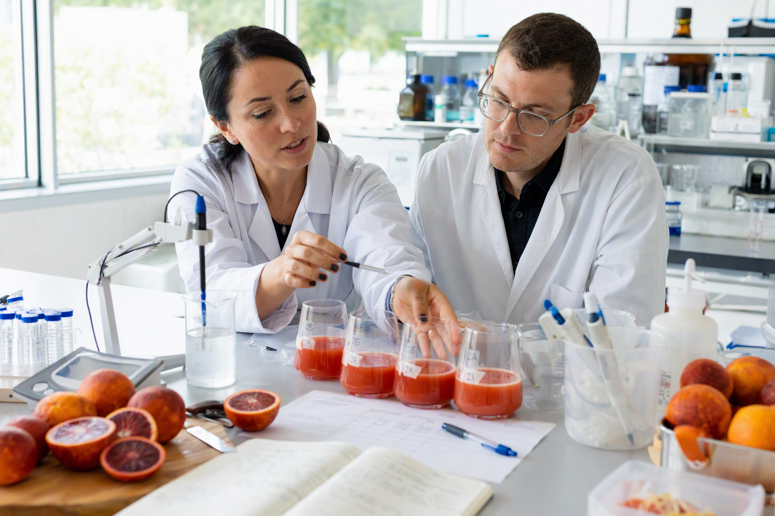 Beverage development expert comparing flavor directions for an alcoholic ready-to-drink beverage