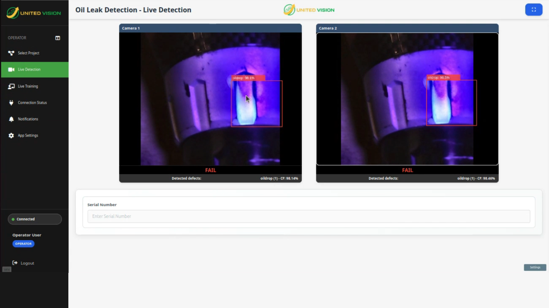 Real-time detection on the plant floor